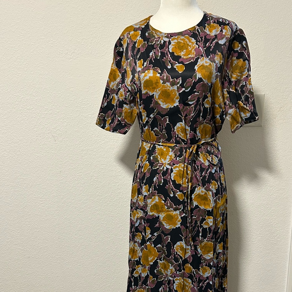No 6 Floral Midi Dress with Belt